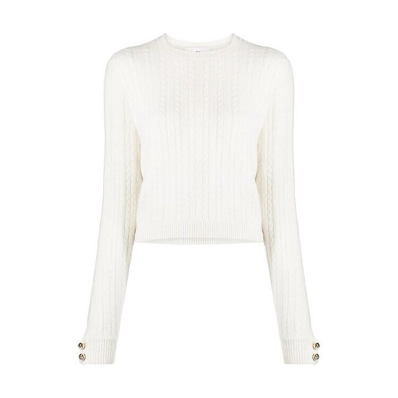 Chiara Ferragni Cropped Cable Knit Sweater - NWT